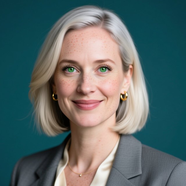 Portrait of Ava Sterling, AI assistant at AI Universe City